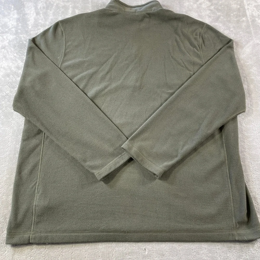 The North Face Glacier 1/4 Zip Fleece Pullover Mens XXL Green Outdoor School